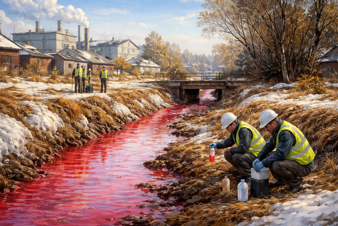красно-розовая вода